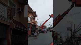 Electrical Lineman Working in Rosario Cavite linemanlifereallifephilippines [upl. by Faydra]