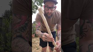 Atlatl throwing in the backyard 🔥🔥🔥 bushcraft atlatl ancestralskills [upl. by Butch737]