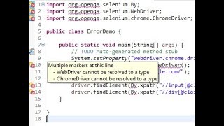 How to solve quotWebdriver cannot be resolved to a typequot Error in Selenium [upl. by Malachi]