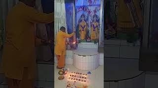 Deepawali per Sita Ram aur Radhe Krishna Ji Mandir mein Deewali Poojan krte hue Guru Maharaj Ji [upl. by Dulsea]