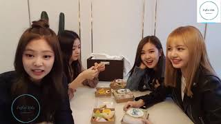 BLACKPINK OT4 VLIVE PICNIC AT A CAFÉ  BLACKPINK VLIVE CONTENT  ENG SUB [upl. by Ashbey694]