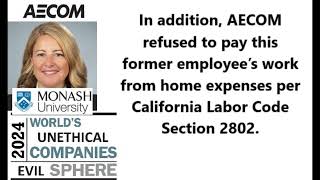 How to File CA Wage Claim Against AECOM NYSE ACM Run by Lara Poloni Marcus Keay toxicworkplace [upl. by Kersten845]