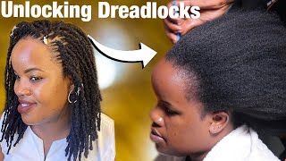 Removing DREADLOCKS Without Cutting Your Hair Its What Ive Been Waiting For [upl. by Kenweigh]