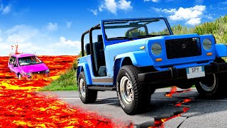 RISING LAVA SURVIVAL with Traffic BeamNG [upl. by Domonic]