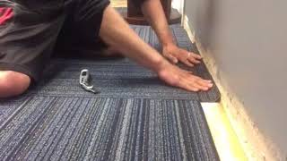 How to install carpet tiles carpettoolzcom [upl. by Cate]