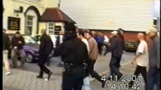 Football Hooligans  Wrexham town Vs Cardiff city 2001 [upl. by Ahsila]