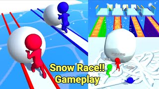 Snow Race Game Gameplay [upl. by Oba]