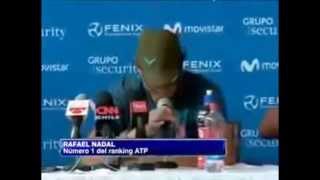 Rafa Nadal se equivoca de idioma en una conferencia en Chile y todos se ríen [upl. by Lauree]