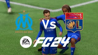 EA SPORT FC 24 Marseille vs Lyon gameplay 2023 HD [upl. by Allemahs]