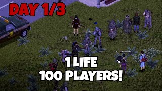 Can 100 Players Rebuild Civilization In Project Zomboid  Ep 1 [upl. by Tirb]