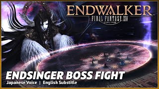 FFXIV ENDWALKER Endsinger Boss Fight Japanese Voice English subs [upl. by Graner107]