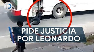 quotNo se paró y lo arrastróquot mamá de Leonardo pide justicia cayó de camión en movimiento [upl. by Ezitram]