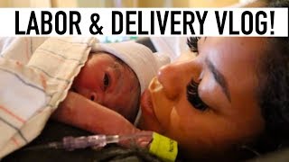 RAW LABOR amp DELIVERY VLOG EMOTIONAL EARLY BIRTH [upl. by Nylle]