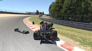 iRacing Mercedes W12 Realistic F1 Brake Failure HUGE CRASH [upl. by Pampuch]