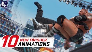 Top 10 New Finisher Animations in WWE 2K18 [upl. by Ayana]