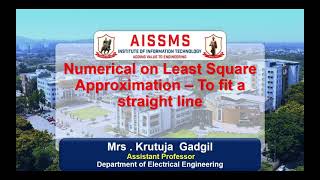 LEAST SQUARE APPROXIMATION STRAIGHT LINE [upl. by Wesla819]