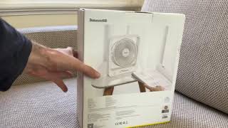 Baseus USB Fan “Cube Shaking Fan” unboxing and review 4K60FPS [upl. by Mike]