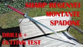 Regenyei sharp MontanteSpadoneZweihänder drill and cutting [upl. by Erasme]