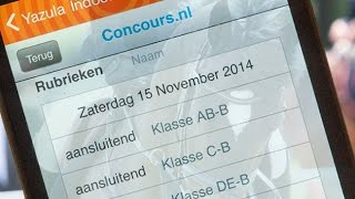 Startlijsten Concoursnl gekoppeld met Yazula app [upl. by Obeded]