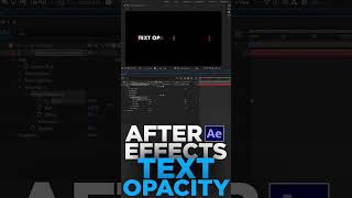 After Effects How to animate text opacity [upl. by Solraced669]