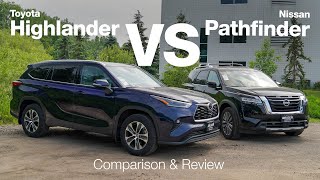 Nissan Pathfinder vs Toyota Highlander  Comparison amp Review [upl. by Marte]