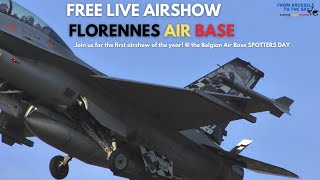 LIVE AIRSHOW  BELGIAN AIR FORCE  FLORENNES MILITARY AIR BASE  BELGIUM [upl. by Yanaton]