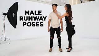 How To Pose On The Runway  Male Model Ramp Walk Tutorial [upl. by Barnum]