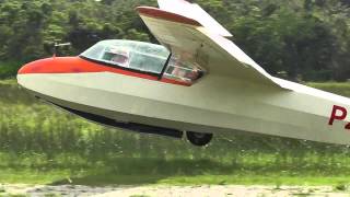 Fancy and ground effect landings in a glider [upl. by Aerdua]