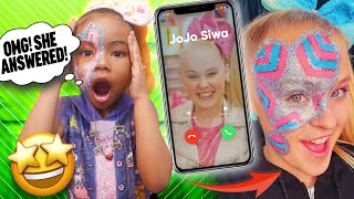 PRANK CALLING JOJO SIWA  AVA TRANSFORMS INTO JOJO SIWA  I TURNED INTO JOJO SIWA  The Winning Fam [upl. by Goldsmith353]