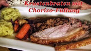 358 Krustenbraten mit Chorizofüllung und Wurzelgemüse [upl. by Karalynn]