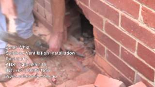 Solar Subfloor Ventilation  Installation Demo Part 2 [upl. by Fernand]