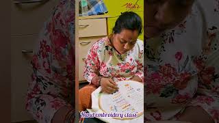 Hand embroidery class embroidery mias bridalmakeupchennai [upl. by Redd]