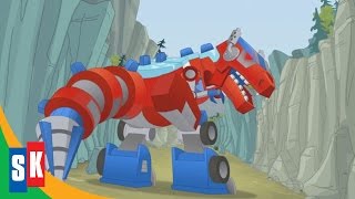 Transformers Rescue Bots Dinobots 23 Optimus Loses Control [upl. by Enoved250]