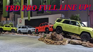 2022 Toyota TRD Pro lineup SEMA show Coverage Tundra 4runner Sequoia Tacoma [upl. by Drape]