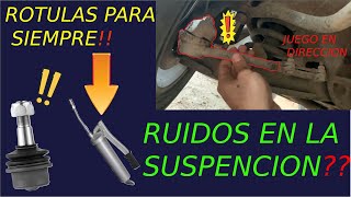 COMO ENGRASAR ROTULAS  RUIDOS EN LA SUSPENSION DELANTERA  CHEVROLET S10 ALEX GARAGE ROTULA DAÑADA [upl. by Aldin]