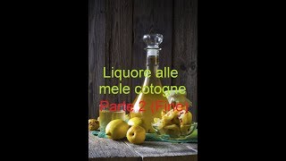 Liquore alle mele cotogne fatto in casa parte 2 Fine [upl. by Assiruam]