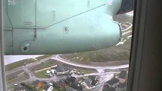 Wideroe turbulent landing in Hammerfest Norway [upl. by Atirat]