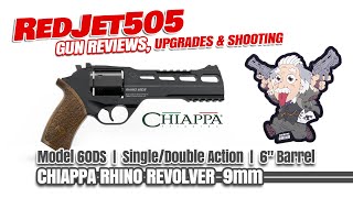 Chiappa RHINO REVOLVER 60DS BLACK ANODIZED 9MM6quotBBL [upl. by Anifesoj106]