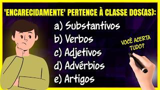 VOCÊ DOMINA as Classes de Palavras TESTE SEUS CONHECIMENTOS AGORA EXERCÍCIOS CLASSES GRAMATICAIS [upl. by Eimam]