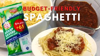 BUDGET SPAGHETTI  FILIPINO STYLE SPAGHETTI  Simply Delicious 🤤 [upl. by Reedy]