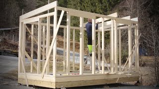 Building a Norwegian Tinyhouse Frame in 5 days DIY [upl. by Luhey632]