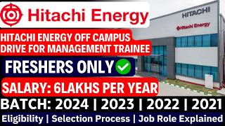 Hitachi Energy Recruitment 2024  Hitachi Energy OFF Campus Drive For 2024  2023 Batch Hiring [upl. by Daniele658]