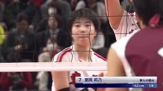 【フジテレビ公式】春の高校バレー2019女子準決勝・東九州龍谷大分vs下北沢成徳東京＜準決勝ダイジェスト＞ [upl. by Byrom]