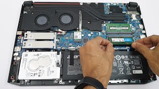 Acer Nitro 7 Gaming Laptop  RAM upgrade Note detach battery before RAM upgrade [upl. by Aicercul840]