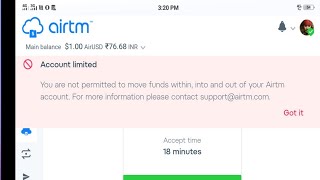 Airtm Account limited  airtm account limited problem in tamil  airtm account limited 2021  GKG [upl. by Glassman262]