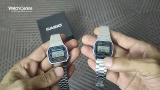 Casio Vintage Digital Quartz Watch Model A158WA amp A168WA Comparison amp Review [upl. by Aciemaj]