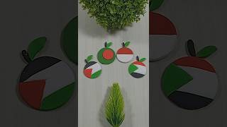 Making an orangeshaped🍊 Bangladesh flag 🇧🇩🇵🇸🇮🇩🇸🇩 from clay satisfying indonesia shortsvideo [upl. by Samale776]