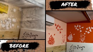 wall paint design 🥰 wallpainting walldesigne youtube trending delhi like share vlog [upl. by Angelis]