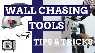 Electrician Wall Chasing Tools including Tips amp Tricks  Electrician TV [upl. by Abbotsun277]