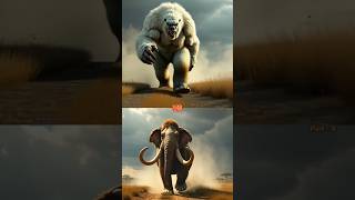 Yeti vs Mammouth vs King kong Elephant Lion Camel Tiger Rhino Hippo Bear Giraffe shorts [upl. by Zimmer]